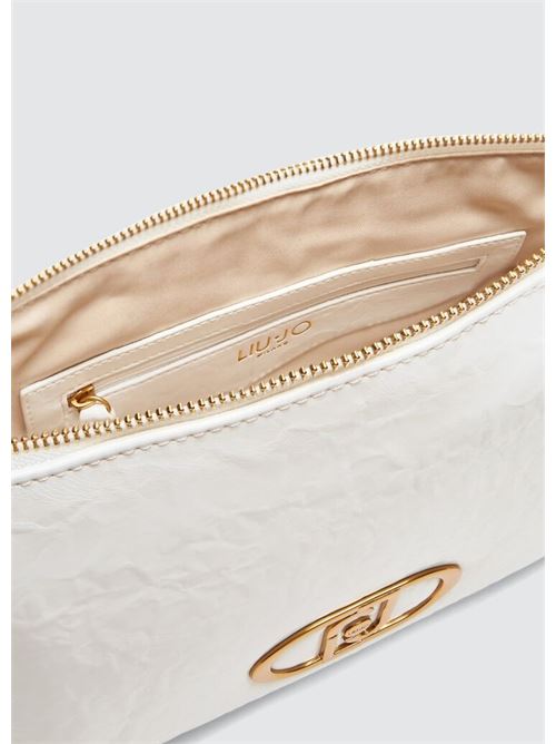borsa donna a spalla/tracolla catena oro ecopelle bianca LIU JO | AA5141-E088601065